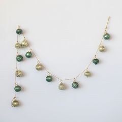 Vintage Inspired Embossed Mercury Glass Ornament Garland