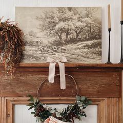 Vintage Inspired Farm Scene Canvas Wall Art