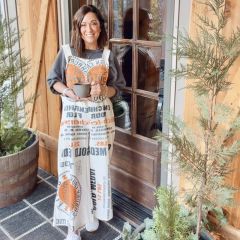 Vintage Inspired Feed Sack Flour Cotton Overalls