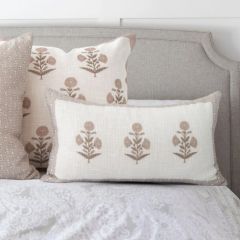 Vintage Inspired Floral Block Pillow Cover