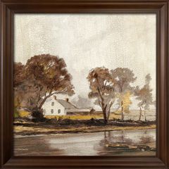 Vintage Inspired Framed Farm Scene Wall Decor