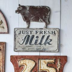 Vintage Inspired Fresh Milk Advertisement Sign