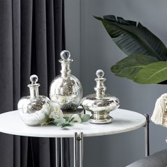 Vintage Inspired Glass Bottle Set of 3