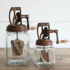 Vintage Inspired Glass Jar Dazey Butter Churn