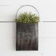 Vintage Inspired Hanging Wall Pocket Planter Set of 2