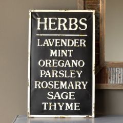 Vintage Inspired Metal HERBS Sign