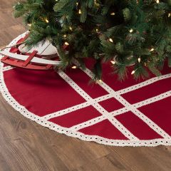Vintage Inspired Ornate Felt Tree Skirt