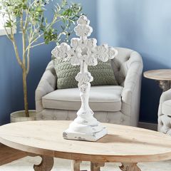 Vintage Inspired Ornate Tabletop Cross