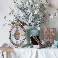Vintage Inspired Oval Tabletop Gear Clock