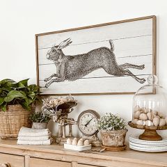 Vintage Inspired Rabbit Wall Art