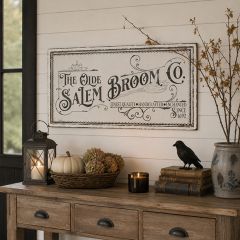 Vintage Inspired Salem Broom Co Wall Sign