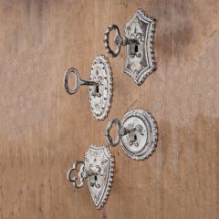 Vintage Key Metal Wall Hook Set of 4