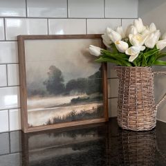 Vintage Landscape Painting Framed Wall Art