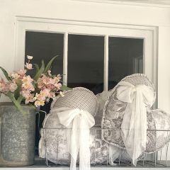 Vintage Patchwork Quilt Heart Pillow
