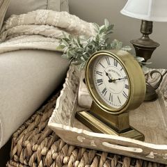 Vintage Port Gold Finish Mantel Clock