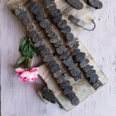 Vintage Print Block Decorative Wall Hanging Set of 3