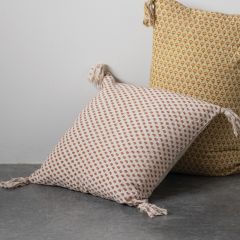 Vintage Print Square Throw Pillow