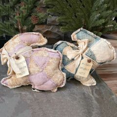 Vintage Quilt Bunny Pillow