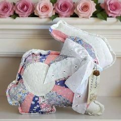 Vintage Quilt Handmade Bunny Pillow