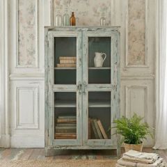 Vintage Reproduction 2 Door Display Cabinet