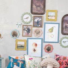 Vintage Reproduction Fruit In Scalloped Frame Set of 4