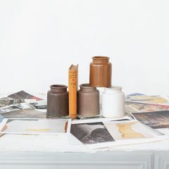 Vintage Reproduction Stoneware Crock Set of 4