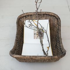 Vintage Reproduction Woven Wicker Basket