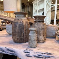 Vintage Rustic Decorative Butter Churn Pot