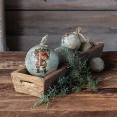 Vintage Santa Bearing Gifts Ball Ornament