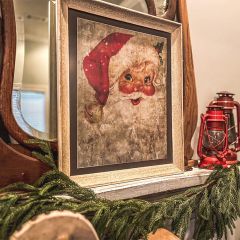 Vintage Santa Canvas Wall Decor