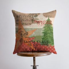 Vintage Santa Reversible Throw Pillow