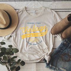 Vintage State of Mind Logo Tee Oatmeal
