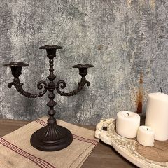 Vintage Style Cast Iron Candelabra