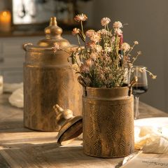 Vintage Style Embossed Lidded Canister