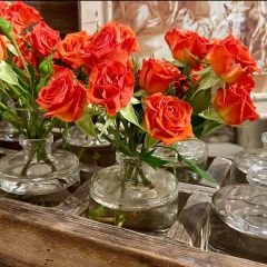 Vintage Style Glass Bottles In Crate