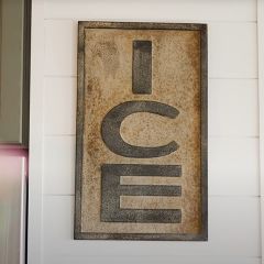 Vintage Style Metal Ice Sign