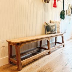Vintage Teak Wood Bench Seat