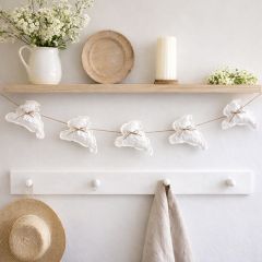 Vintage White Quilt Bunny Garland