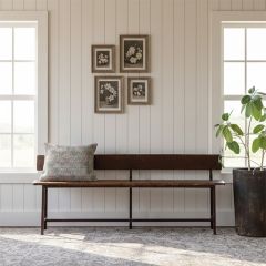 Vintage Wood and Metal School Bench | SHIPS FREE