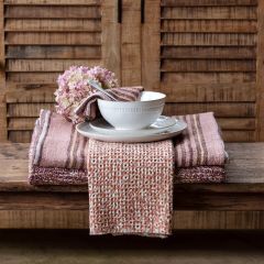 Waffle Knit Hollyhock Floral Dish Towel