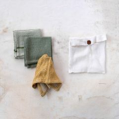 Waffle Weave Cotton Dish Cloth Set of 3