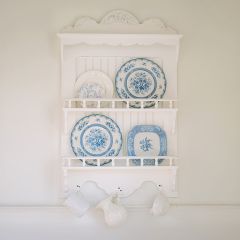 Wall Mount Dish Display Rack With Hooks
