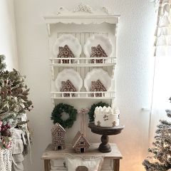 Wall Mount Dish Display Rack With Hooks