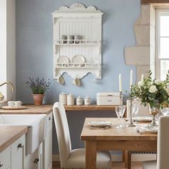 Wall Mount Dish Display Rack With Hooks