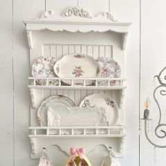 Wall Mount Dish Display Rack With Hooks