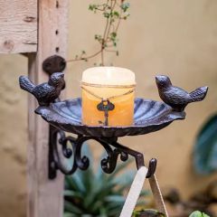 Wall Mount Iron Bird Bowl