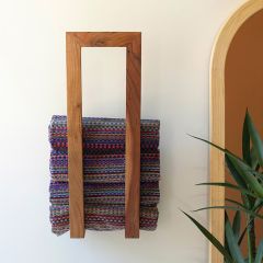 Wall Mount Wooden Towel Rack