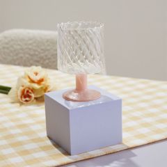 Warm Peach Stemmed Wine Glass Set of 2