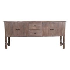 Warm Weathered Wood Console Cabinet | SHIPS FREE