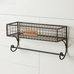 Wash and Dry Basket Shelf Towel Rack